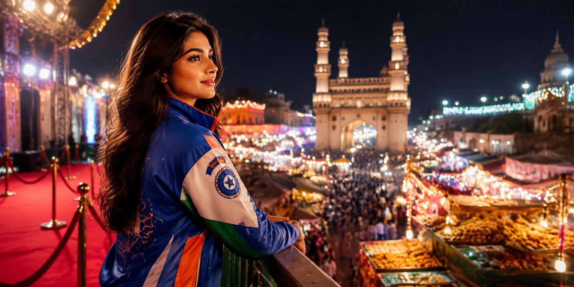 Indian player using mobile payment in Hyderabad market